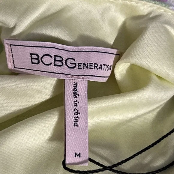 Floral Mini Dress M Cottagecore Boho Fairycore Ruffles V-neck Smocked BCBG NWT - Picture 7 of 7